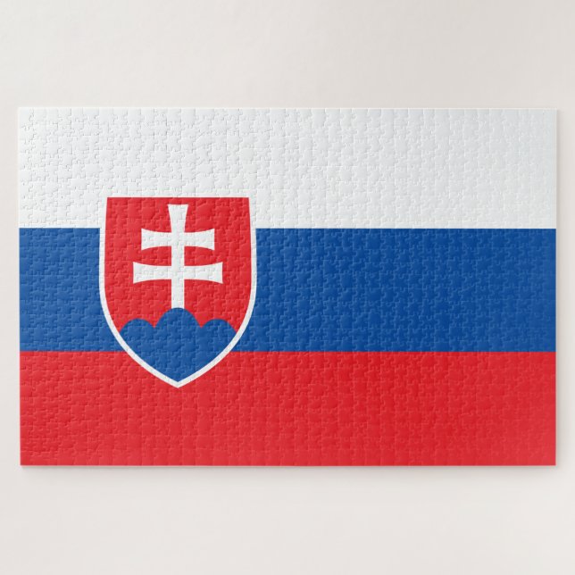 Slovakia Flag Jigsaw Puzzle (Horizontal)