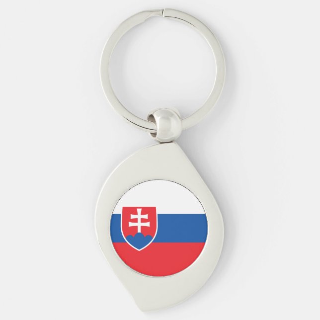 Slovakia Flag Key Ring (Front)