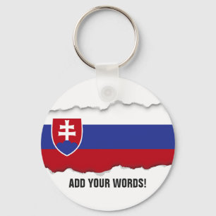 Slovakia Flag Key Ring