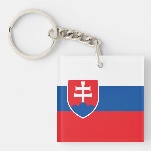 Slovakia Flag Key Ring (Front)