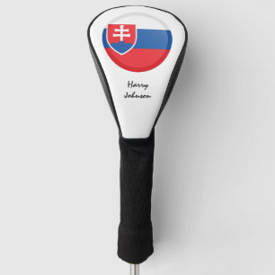 Slovakia Flag & Monogrammed Golf Clubs Covers