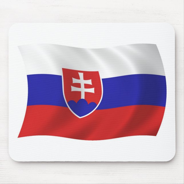 Slovakia Flag Mousepad (Front)