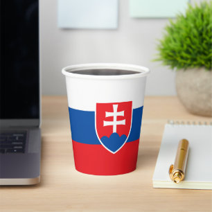 Slovakia Flag Paper Cups
