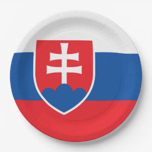 Slovakia Flag Paper Plate
