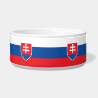 Slovakia Flag Pet Bowl