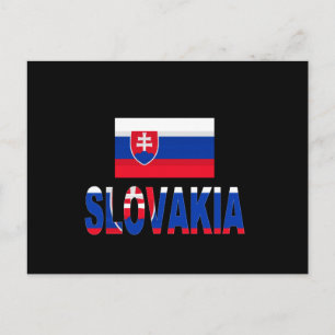 Slovakia flag postcard