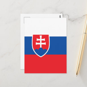 Slovakia flag postcard