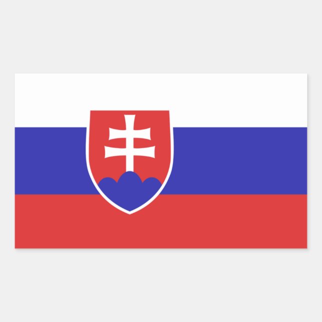 Slovakia Flag Rectangular Sticker (Front)