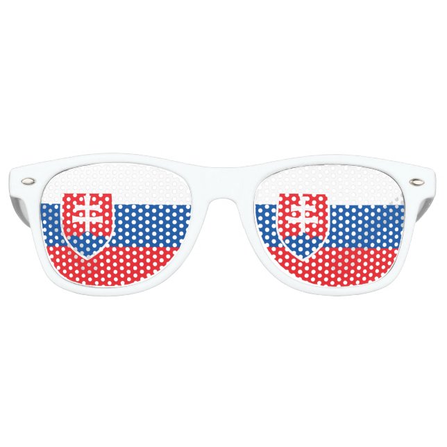 Slovakia Flag Retro Sunglasses (Front)