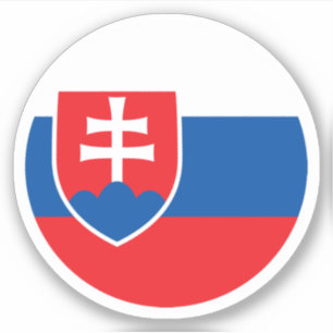 Slovakia Flag Round Sticker
