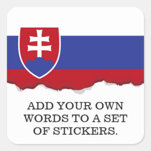 Slovakia Flag Square Sticker