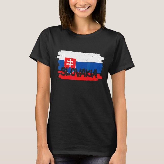 Slovakia Flag T-Shirt (Front)