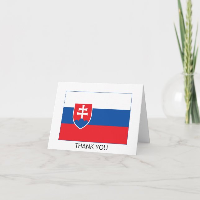 Slovakia Flag Thank You Card (Front)