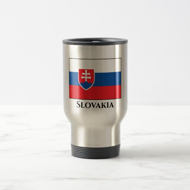 Slovakia Flag Travel Mug (Center)
