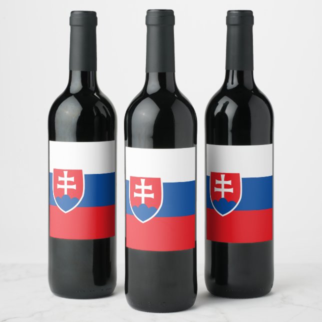 Slovakia flag wine label (Bottles)