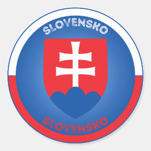 Slovakia Heritage Emblem Classic Round Sticker
