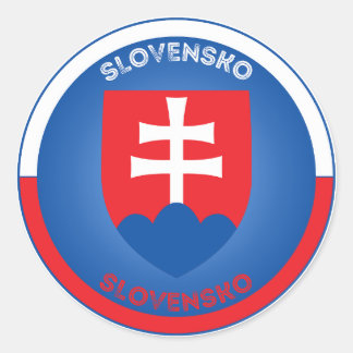 Slovakia Heritage Emblem Classic Round Sticker