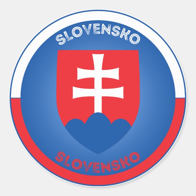 Slovakia Heritage Emblem Classic Round Sticker (Front)