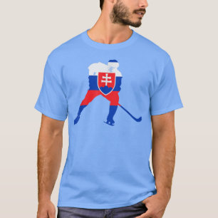 Slovakia Ice Hockey Slavic Player Love Team Stick  T-Shirt