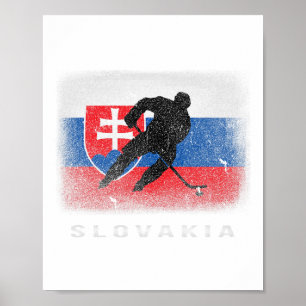 Slovakia Ice Hockey Slovak Flag  Poster