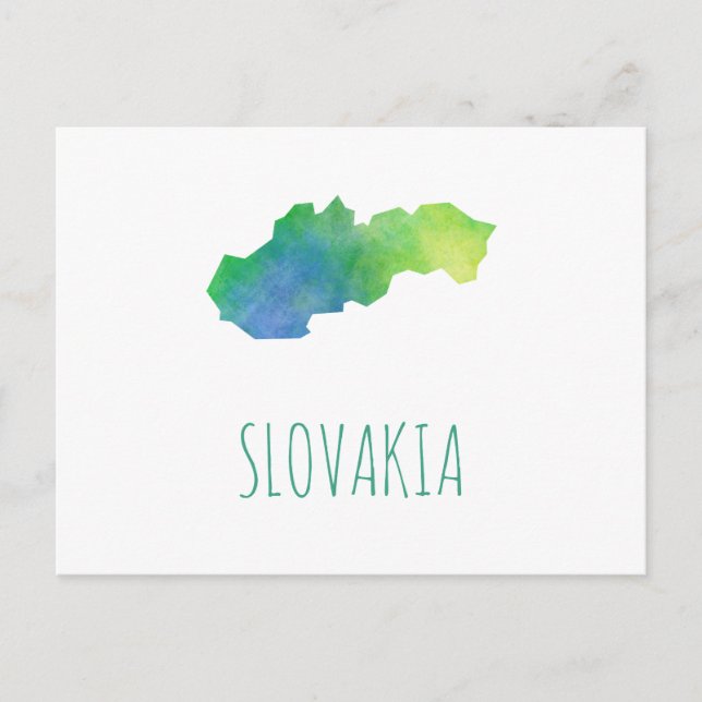 Slovakia Map Postcard (Front)