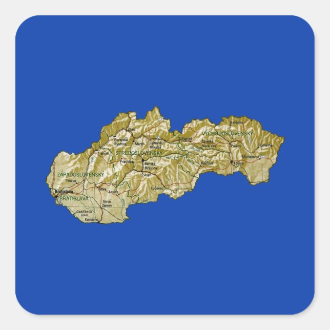 Slovakia Map Sticker (Front)