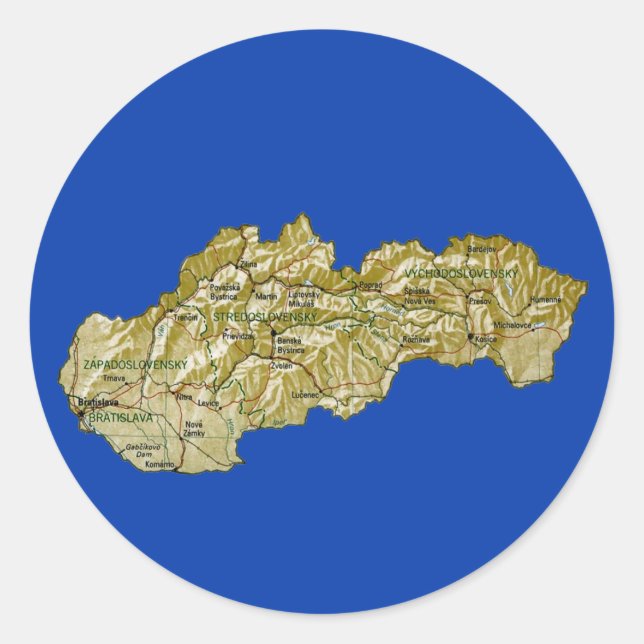 Slovakia Map Sticker (Front)