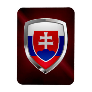 Slovakia Metallic Emblem Magnet