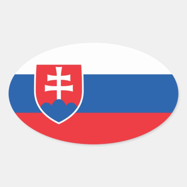Slovakia Oval Sticker (Front)