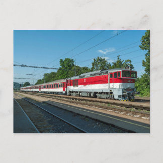 Slovakia: Passenger train passing Sliac Kupele Postcard
