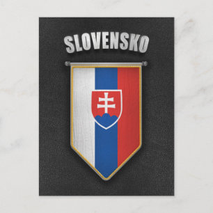 Slovakia Pennant with high quality leather look Postcard