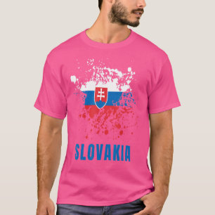 Slovakia Retro Vintage Watercolors Sport Slovak Fl T-Shirt