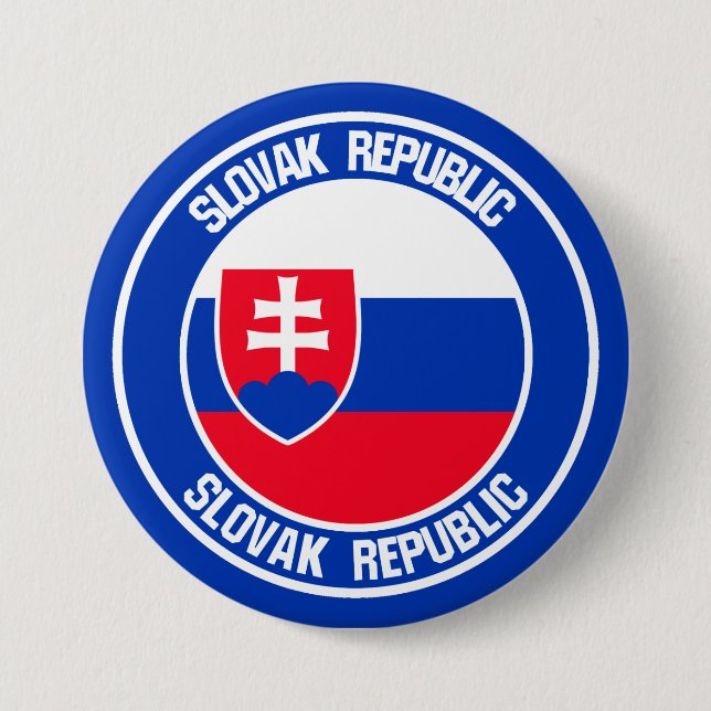 Slovakia Round Emblem 7.5 Cm Round Badge (Front)