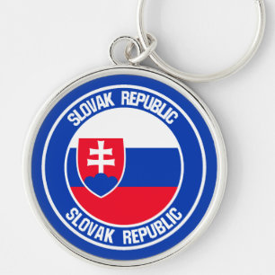 Slovakia Round Emblem Key Ring
