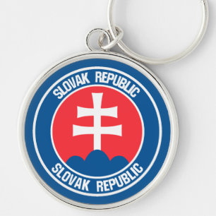 Slovakia Round Emblem Key Ring