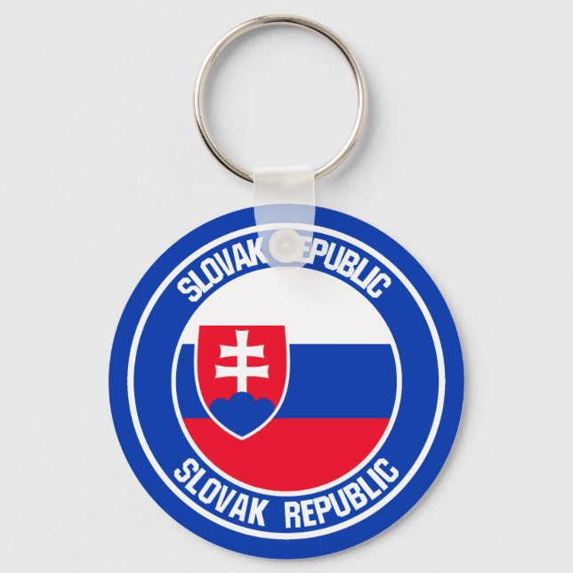 Slovakia Round Emblem Key Ring (Front)
