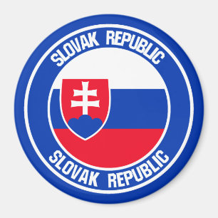 Slovakia Round Emblem Magnet