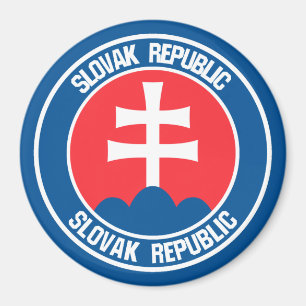 Slovakia Round Emblem Magnet