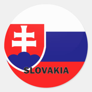 Slovakia Roundel quality Flag Classic Round Sticker