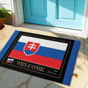 Slovakia & Slovak Flag house mats/sports Welcome Doormat
