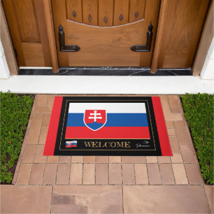 Slovakia & Slovak Flag house mats/sports Welcome Doormat