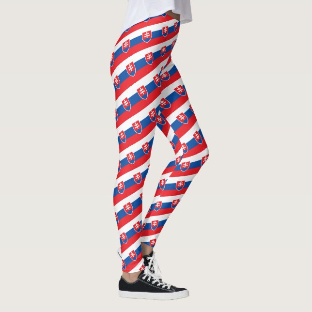 Slovakia & Slovakia Flag fashion, travel/sport fan Leggings (Right)