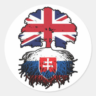 Slovakia Slovakian British UK United Kingdom Classic Round Sticker