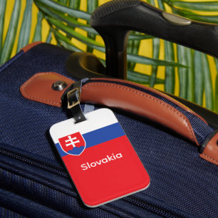 Slovakia Slovakian Flag Emblem Europe Luggage Tag