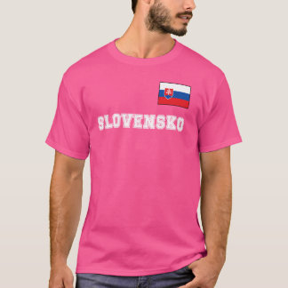 Slovakia - SLOVENSKO with flag national flag chest T-Shirt