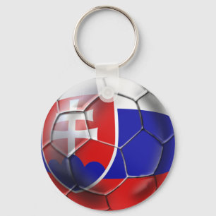 Slovakia soccer ball flag of Slovenska gifts Key Ring