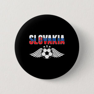 Slovakia Soccer Fans Jersey - Slovak Flag Footll L 6 Cm Round Badge