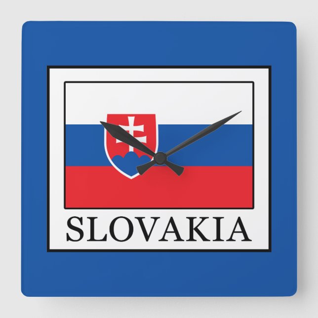 Slovakia Square Wall Clock (Front)