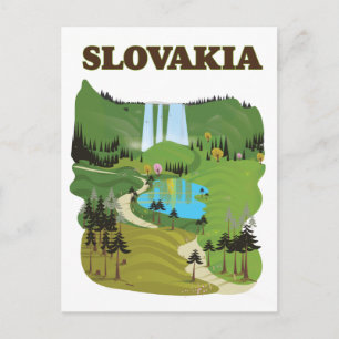 Slovakia Vintage style travel poster. Postcard