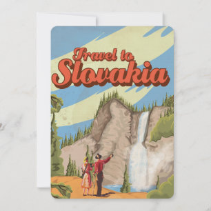 Slovakia Vintage Travel Poster Invitation